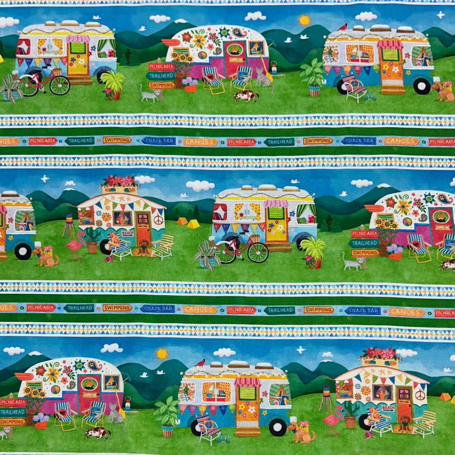 Baumwollstoff Wanderlust P&B Textiles