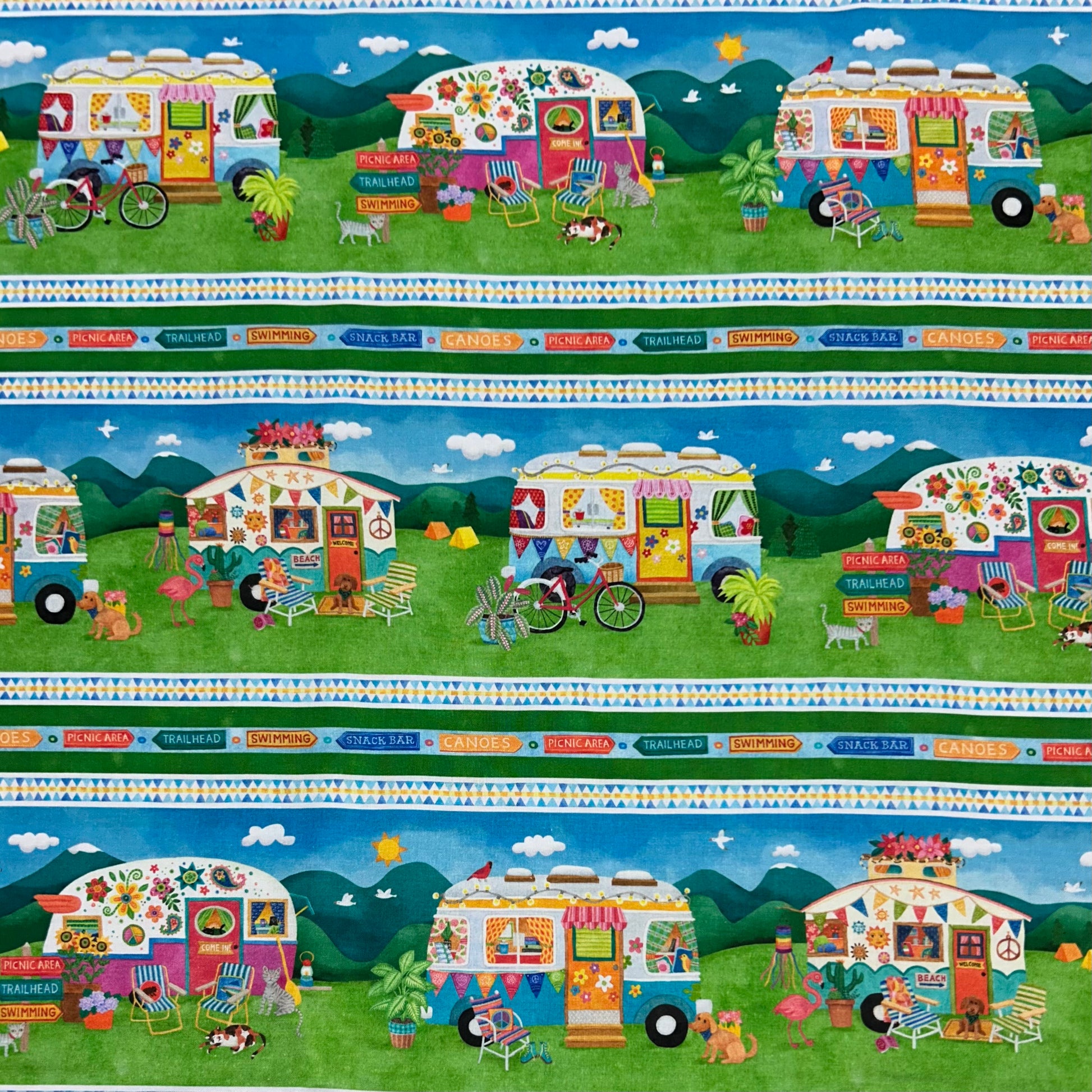 Baumwollstoff Wanderlust P&B Textiles
