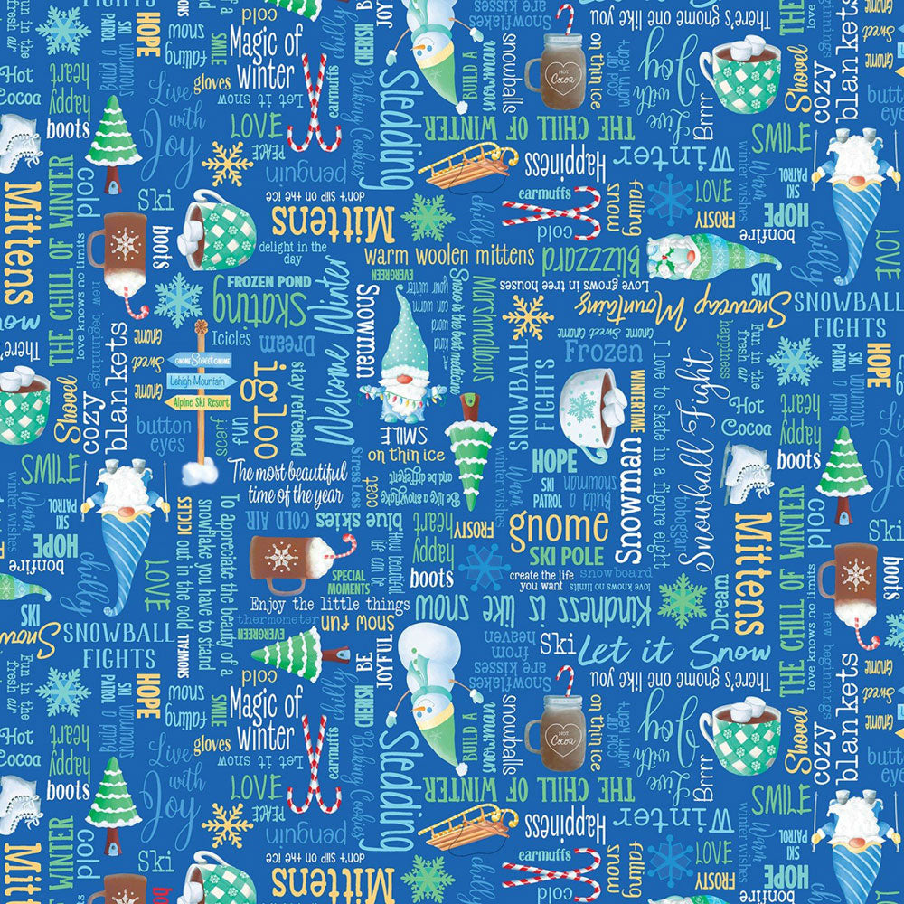 Winter Words Royal Blue