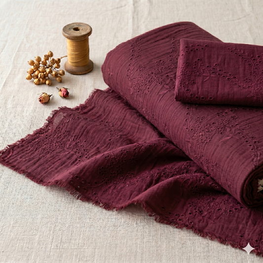 Bekleidungsstoff Burgundy Bloom