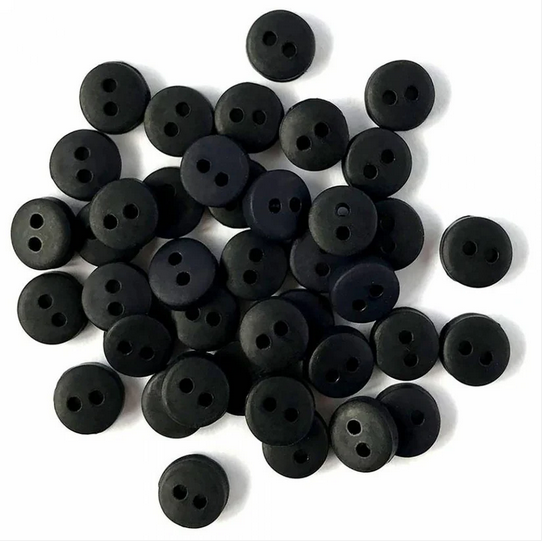 Dekoknopf Tiny Black Buttons