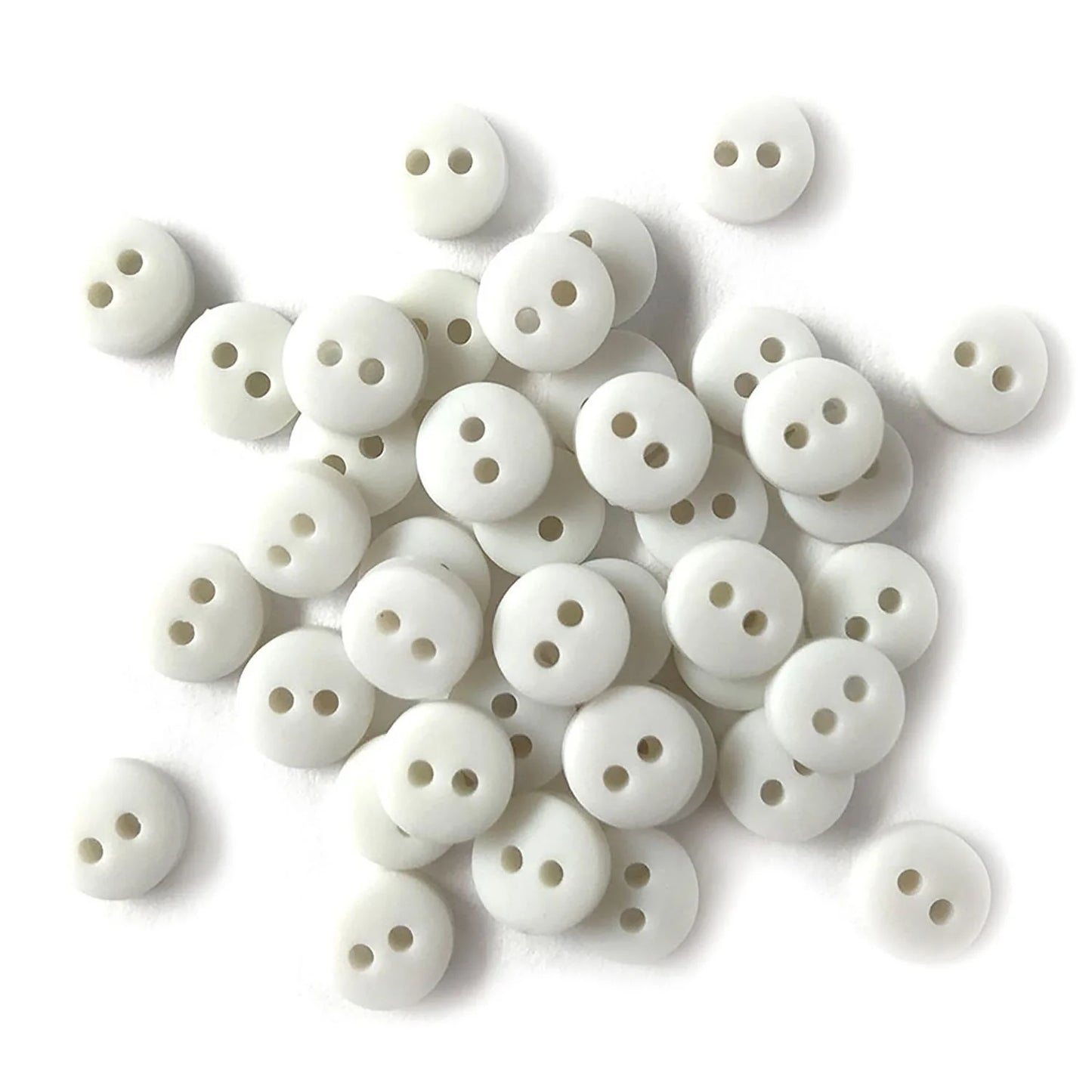 Dekoknopf Tiny White Buttons