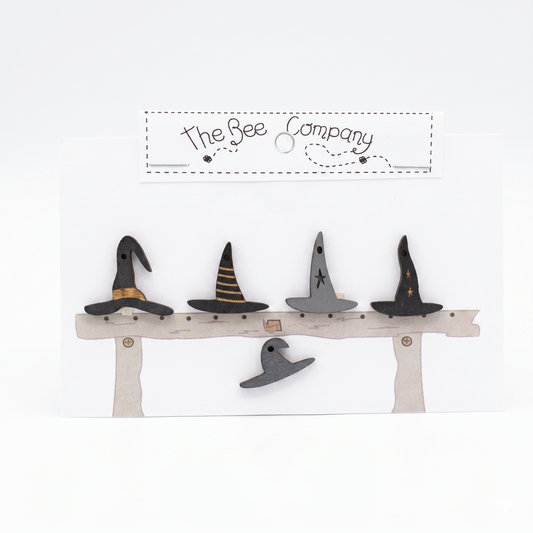 Holzknopf Hexenhüte The Bee Company