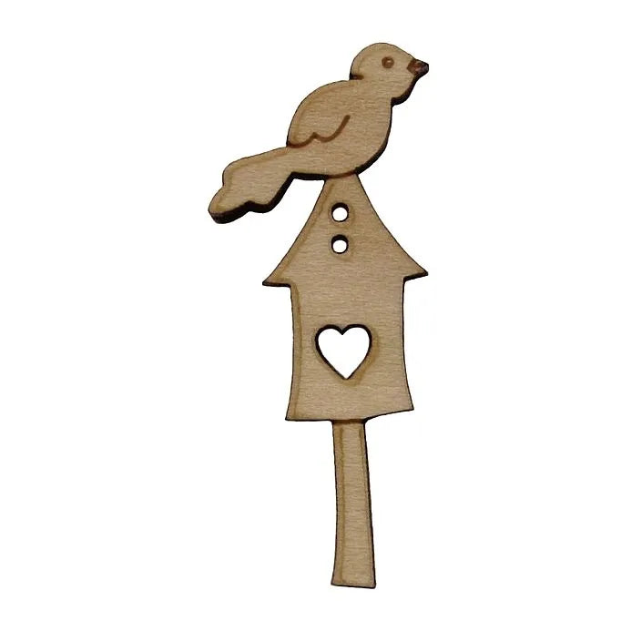 Vogel mit Vogelhaus