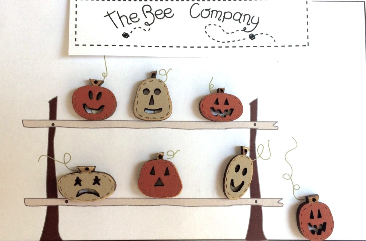 Holzknopf Pumpkins The Bee Company