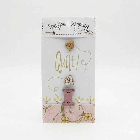 Holzknopf Quilt Bees