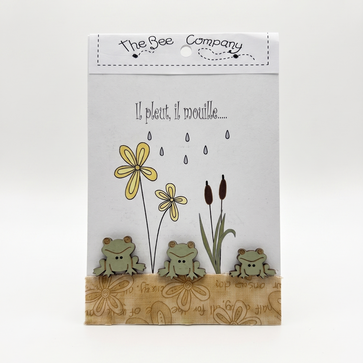 Holzknopf Three Frogs The Bee Company