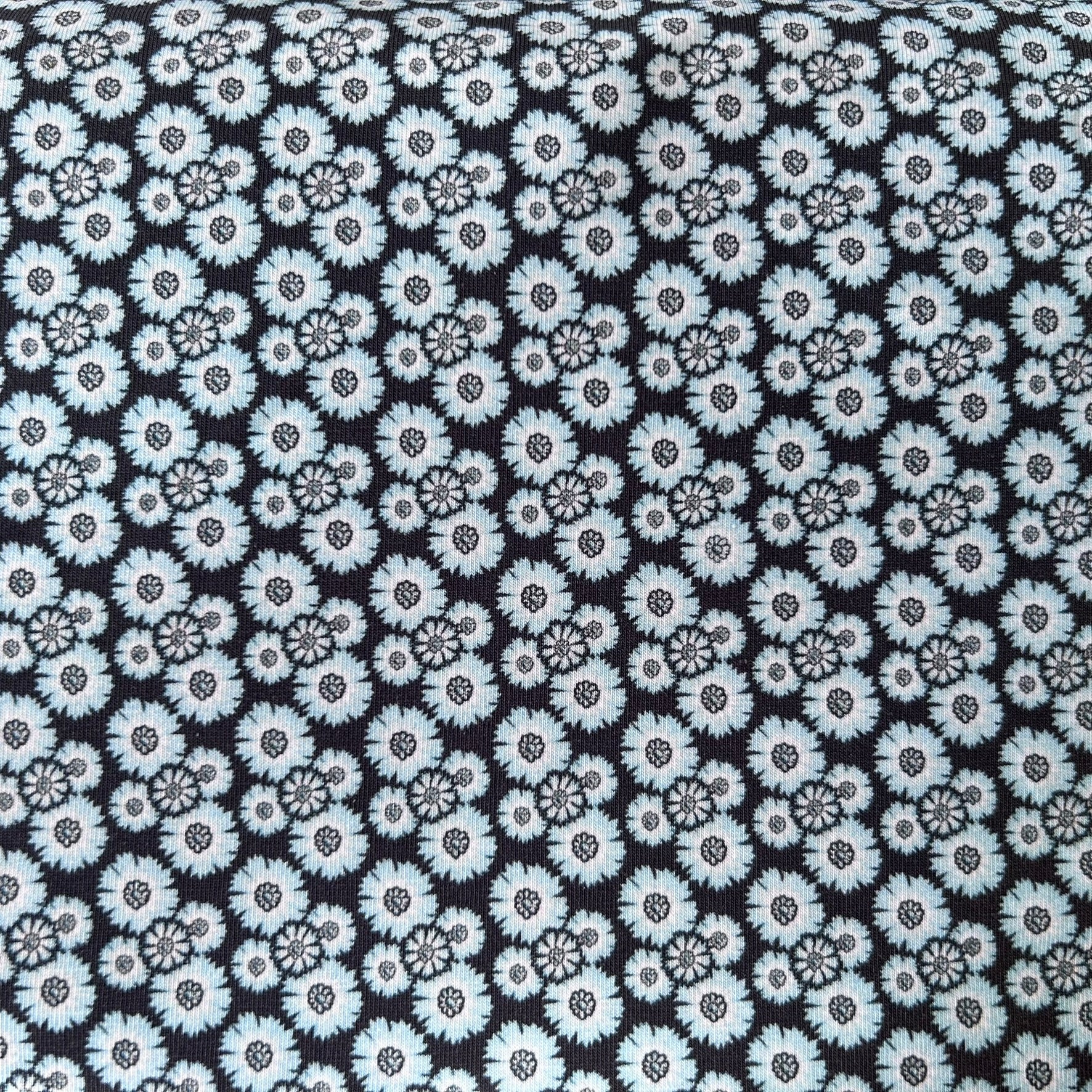 Blue Little Flowers Jersey Stoff Eyelike Fabric