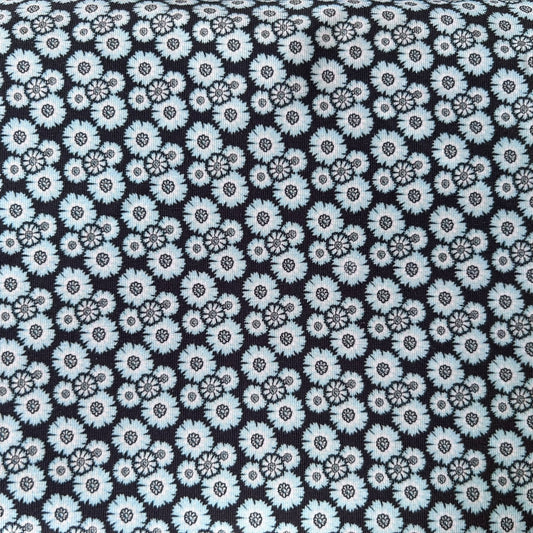 Blue Little Flowers Jersey Stoff Eyelike Fabric