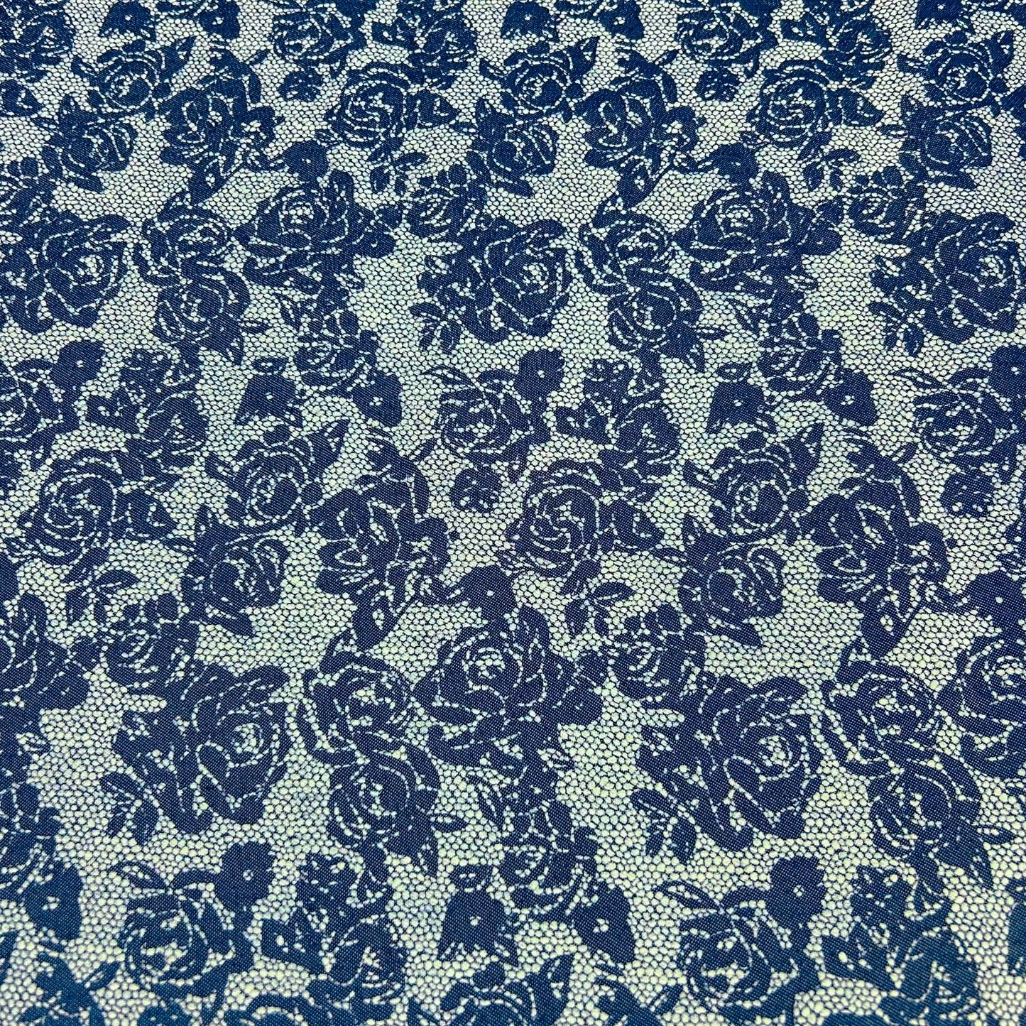 Blue Rose Jersey Stoff