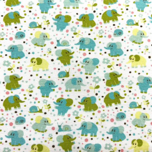 Cute Little Elefants Jersey Stoff Eyelike Fabric