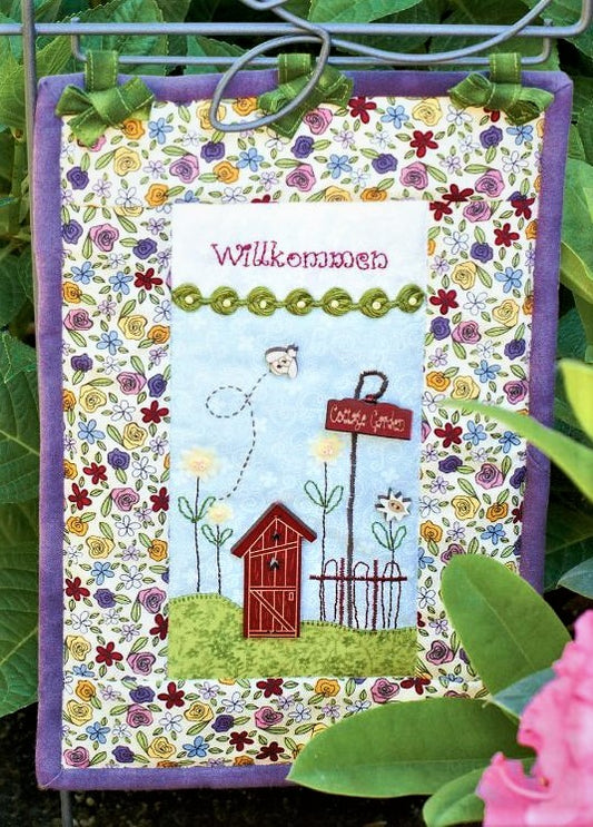 Materialpackung Blumenstecker Cottage Garten Gundi's Quilt Heaven