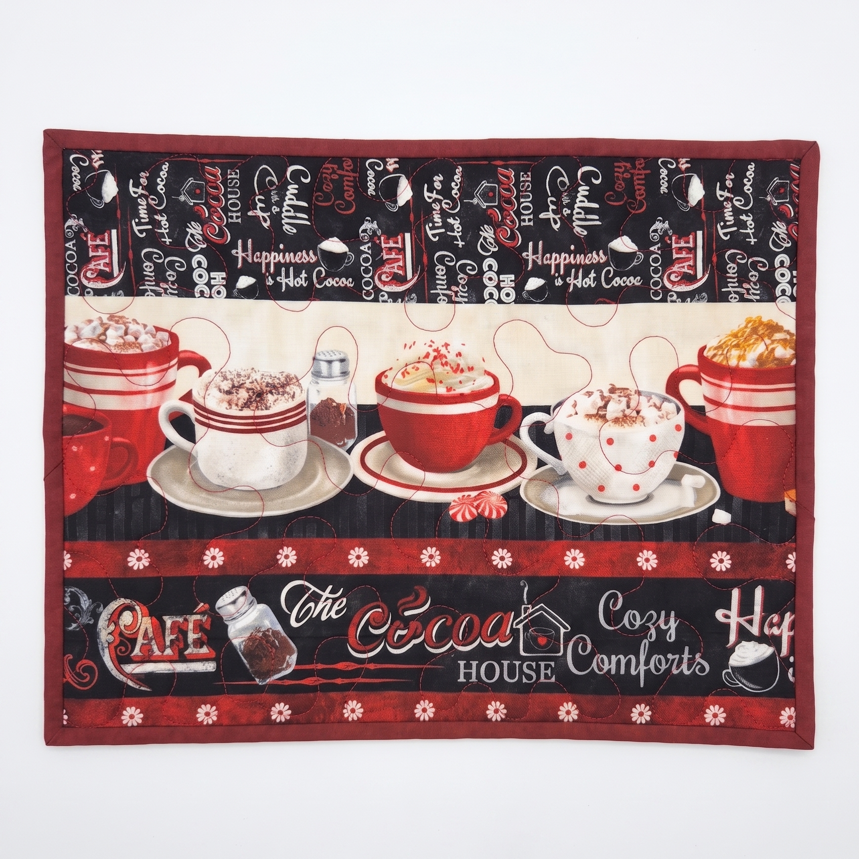 Materialpackung Hot Chocolate Platzdeckchen 4 stk. Gundi's Quilt Heaven