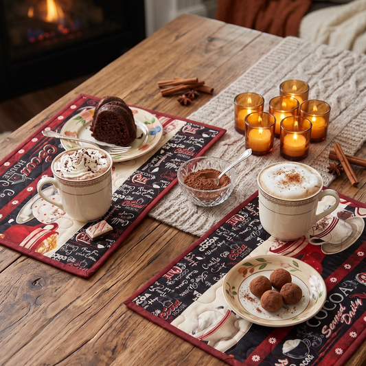 Materialpackung Hot Chocolate Platzdeckchen 4 stk. Gundi's Quilt Heaven