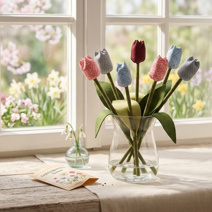 Materialpackung Sieben Tulpen Gundi's Quilt Heaven