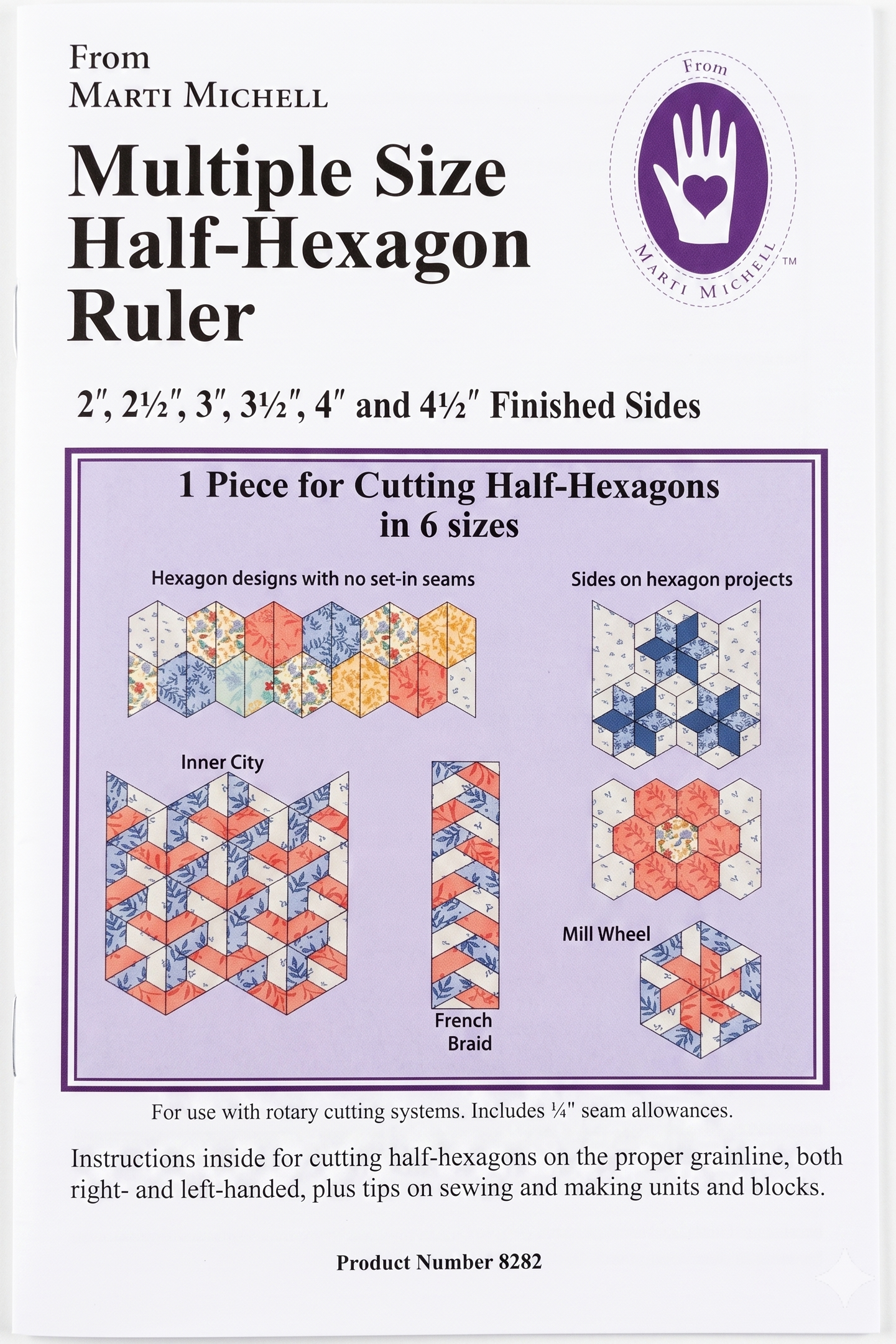 Multi Size Half-Hexagon Ruler