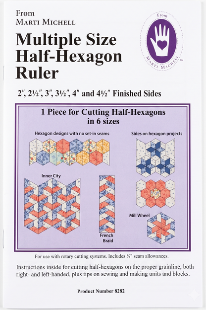 Multi Size Half-Hexagon Ruler