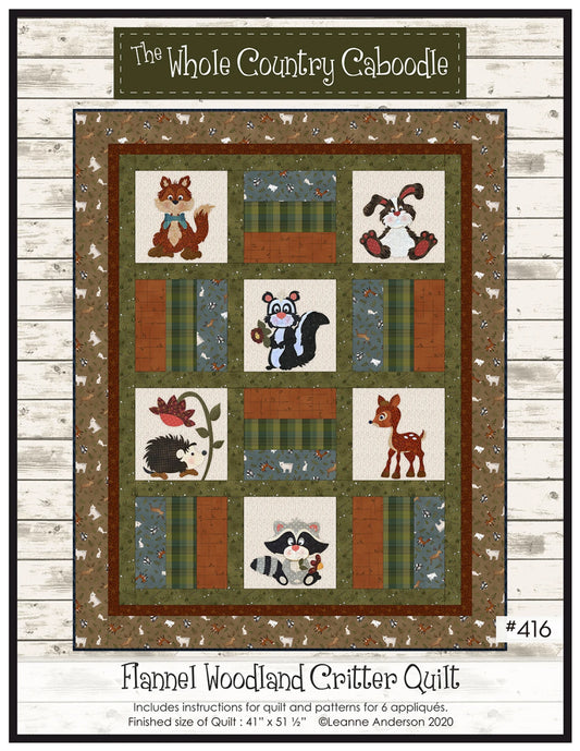 Nähanleitung Flannel Woodland Critter Quilt The Whole Country Caboodle
