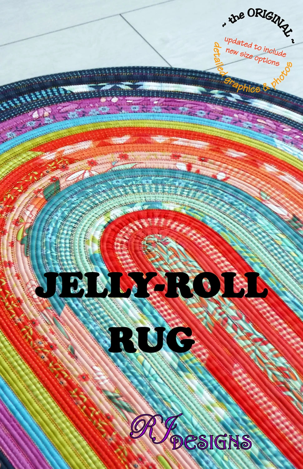 Nähanleitung Jelly Roll Rug Round Checker