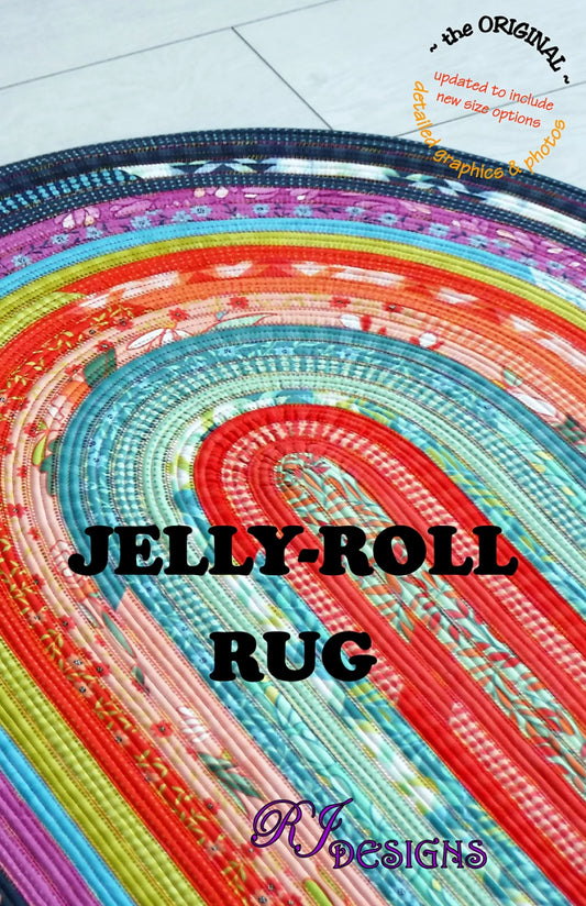 Nähanleitung Jelly Roll Rug Round Checker