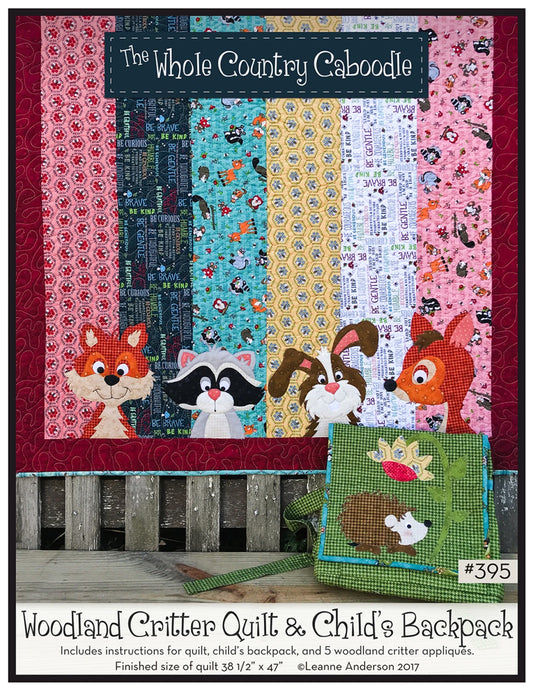 Nähanleitung Woodland Critter Quilt & Child`s Backpack The Whole Country Caboodle