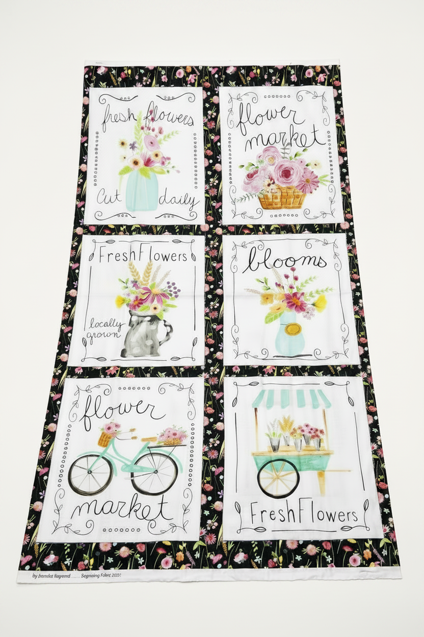 Panel Flower Market In The Beginning Fabrics