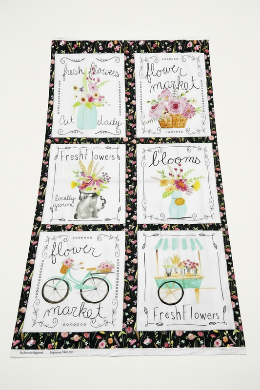 Panel Flower Market In The Beginning Fabrics