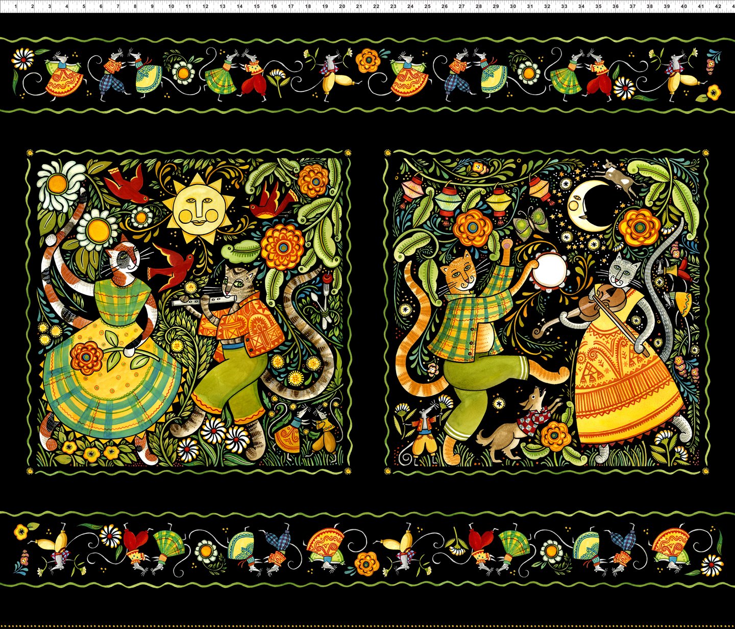 Panel Hey Diddle Diddle In The Beginning Fabrics