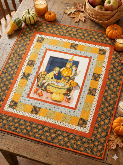 Panel Pumpkin Party Gundi's Quilt Heaven Importeur