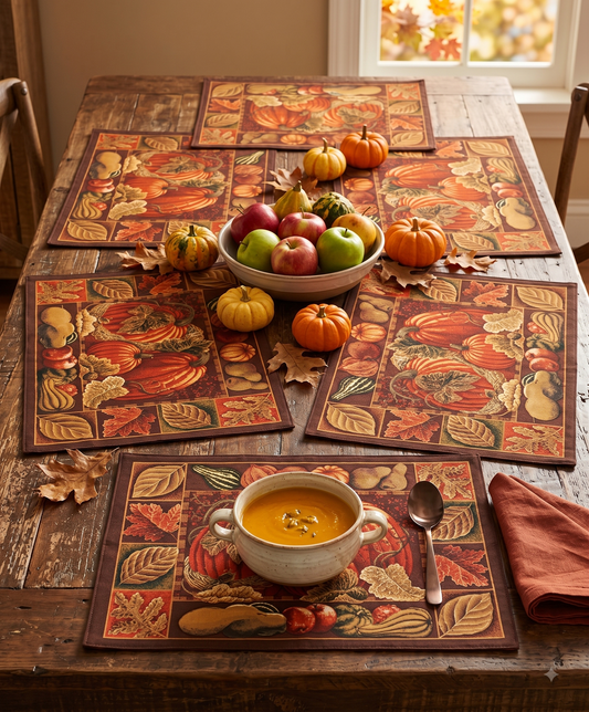 Panel Pumpkins Placemats Springs Creative