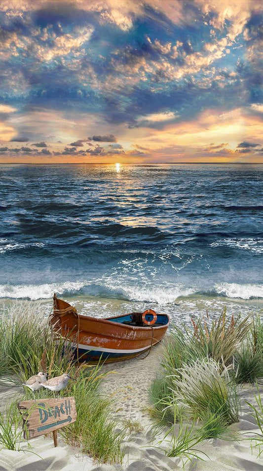 Panel Water's Edge Coastal Beach Timeless Treasures