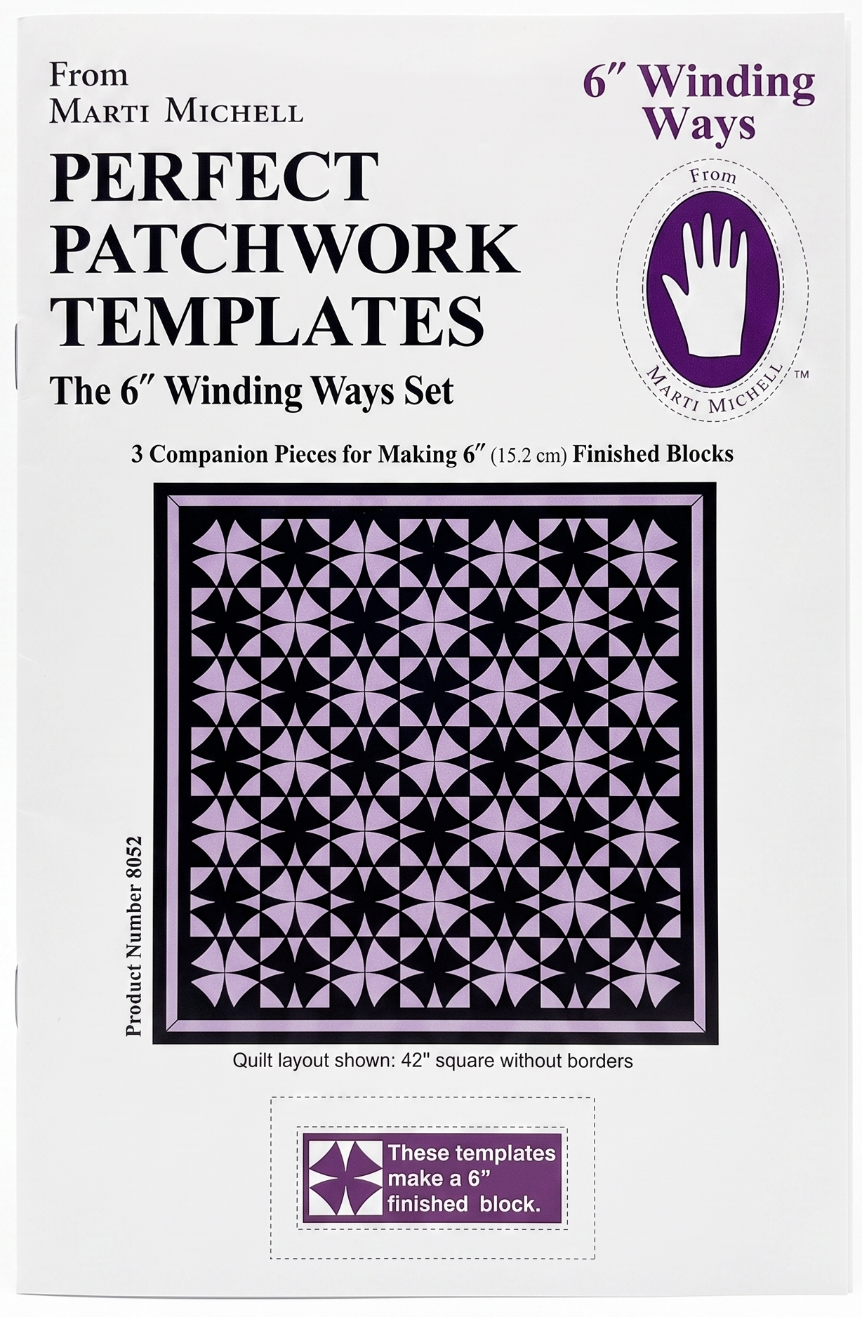 6" Winding Ways Patchwork Template