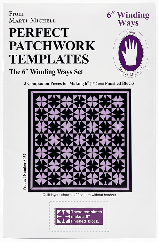 6" Winding Ways Patchwork Template