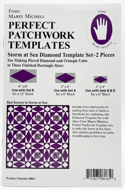 Storm at Sea Diamond Patchwork Template