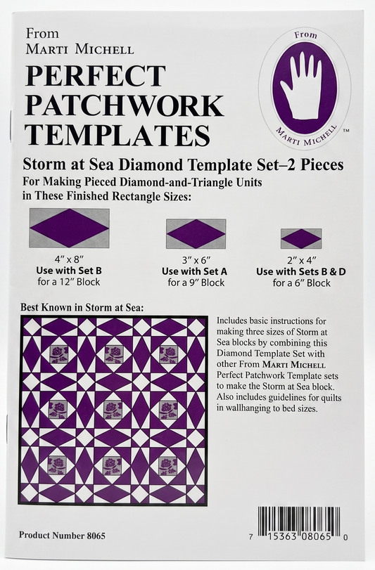 Storm at Sea Diamond Patchwork Template