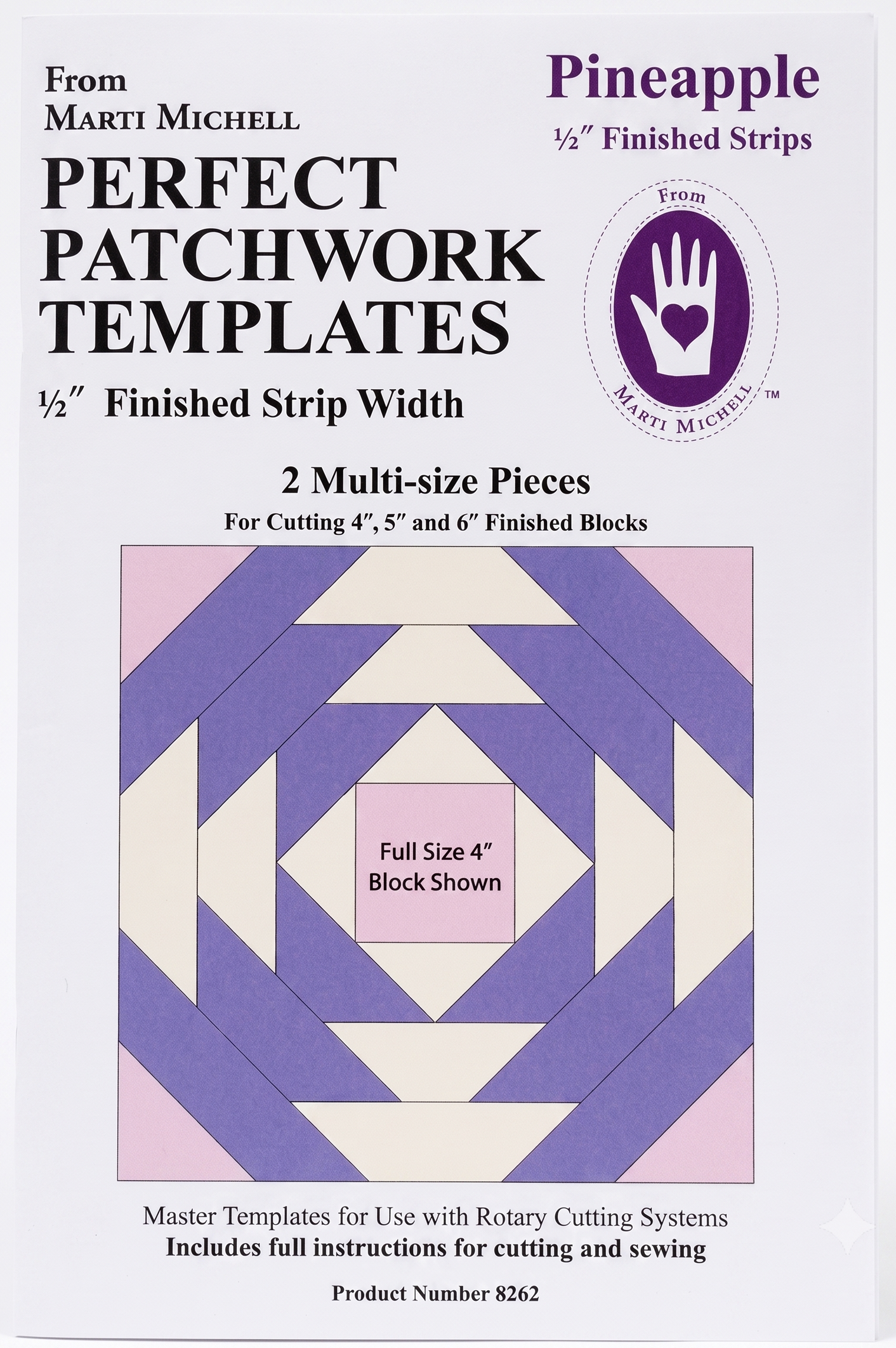 Pineapple 1/2" Strip Patchwork Templates Marti Michell