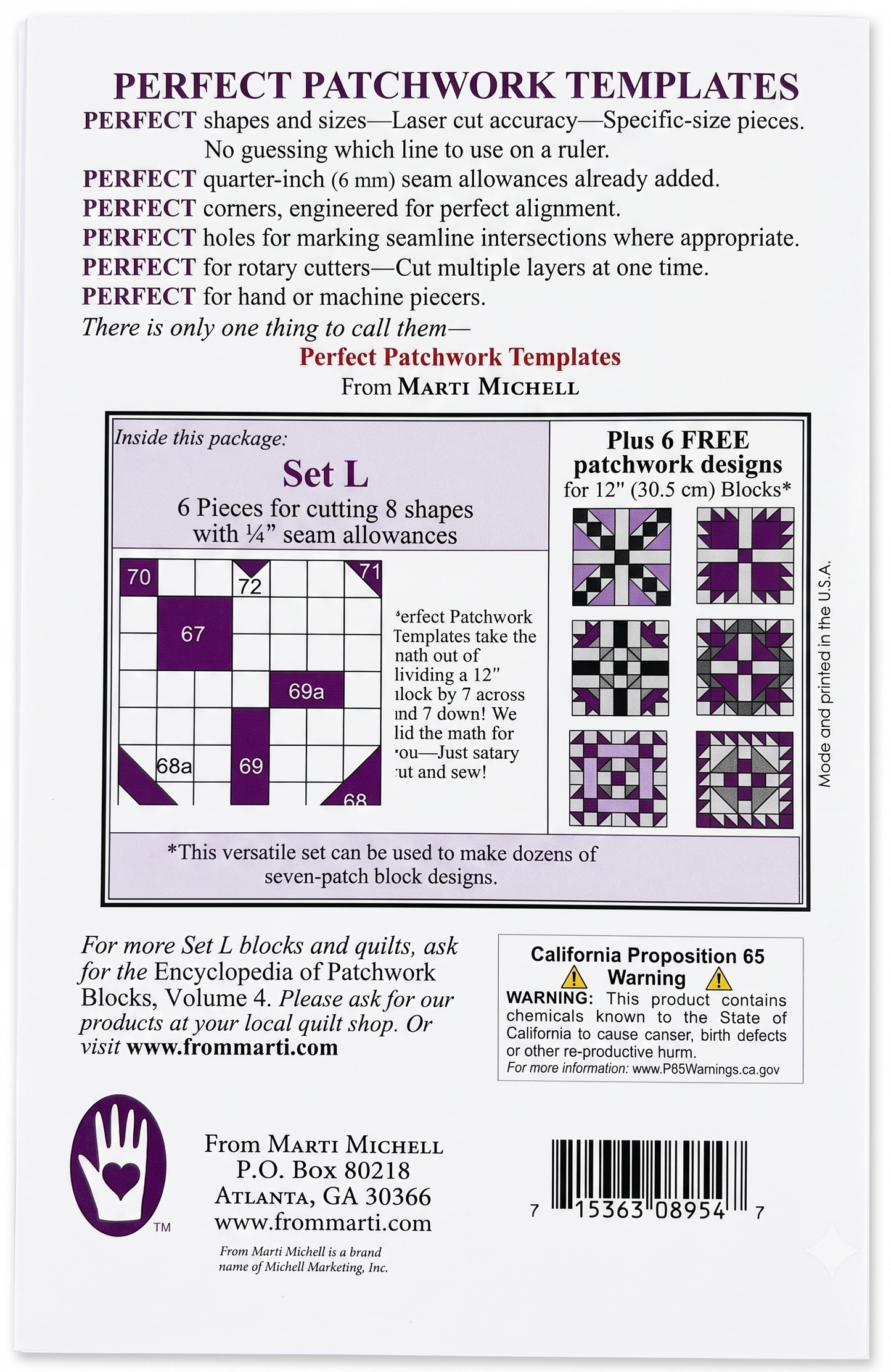 Set L Patchwork Templates