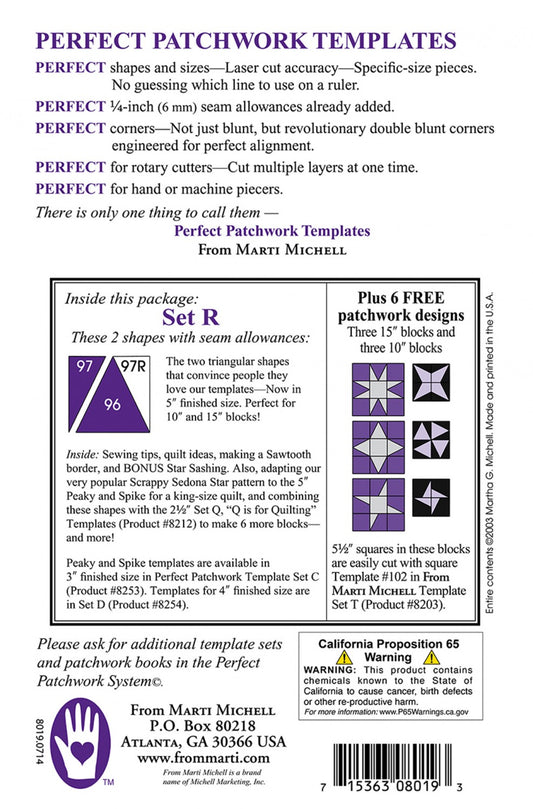 Set R Patchwork Templates Marti Michell