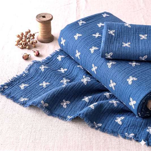 Bekleidungsstoff Butterfly Blue