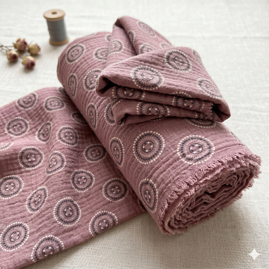 Bekleidungsstoff Button Pink