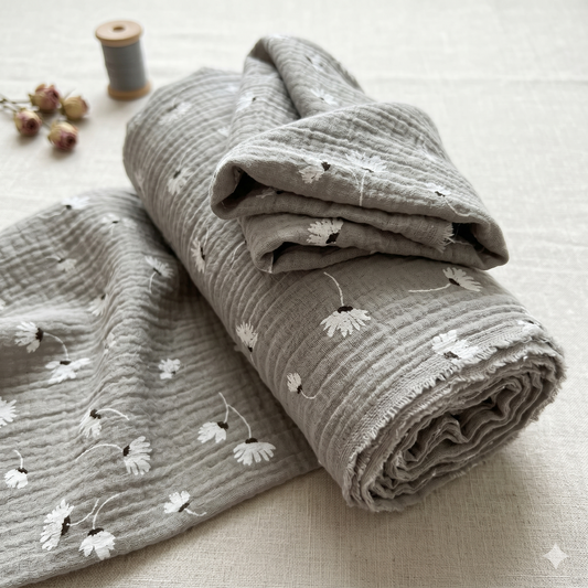 Bekleidungsstoff Daisy Grey Swafing GmbH