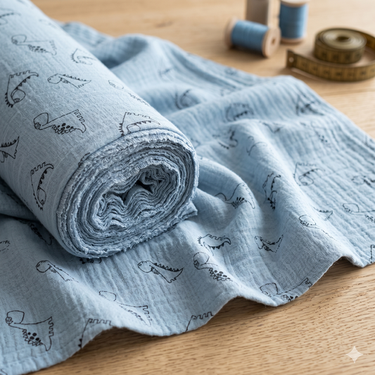 Bekleidungsstoff Dinosaur Blue