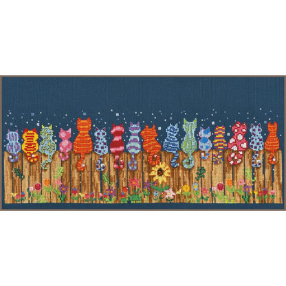 Stickpackung Cats on Fence Vervaco