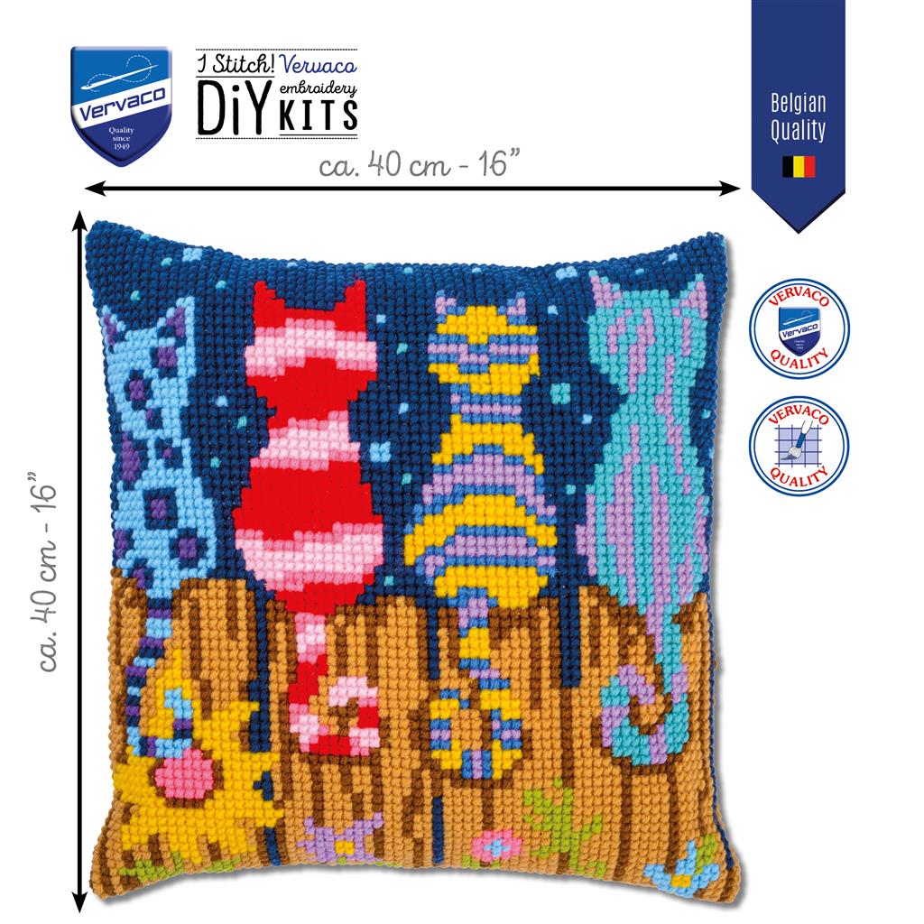 Stickpackung Cats on Fence Vervaco