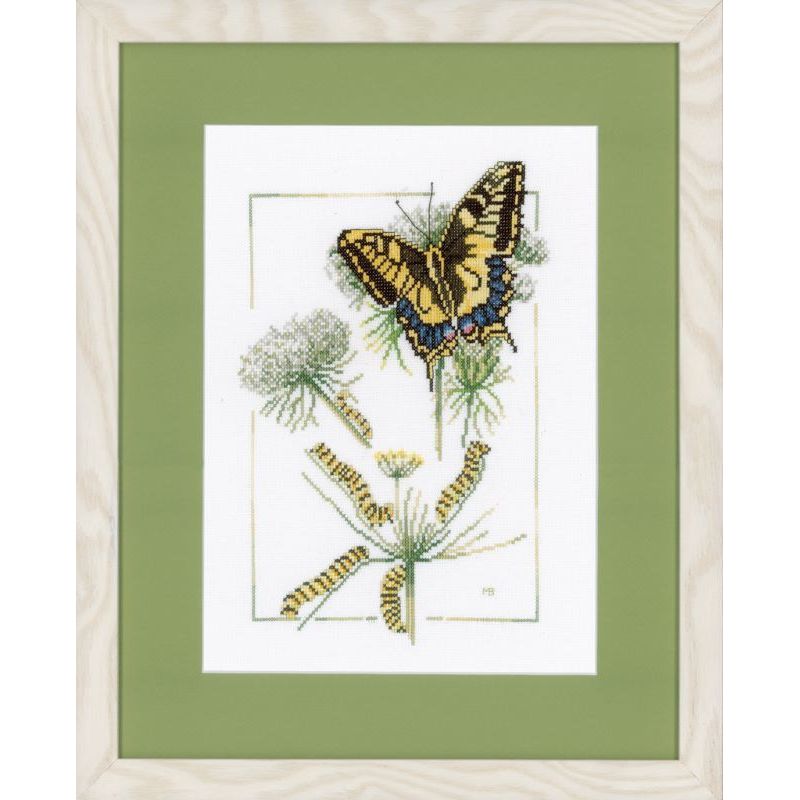 Stickpackung From Caterpillar to Butterfly Lanarte