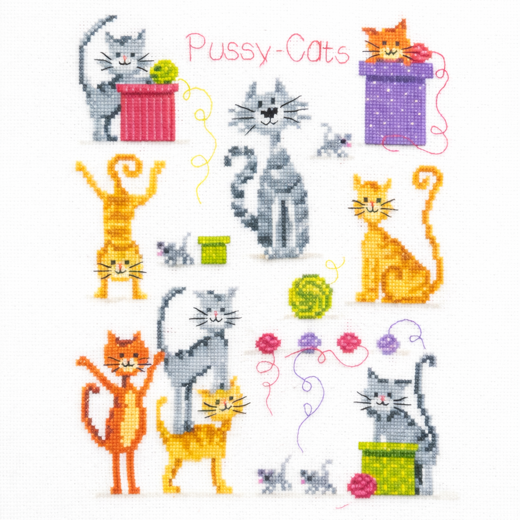 Stickpackung Pussy Cats Vervaco