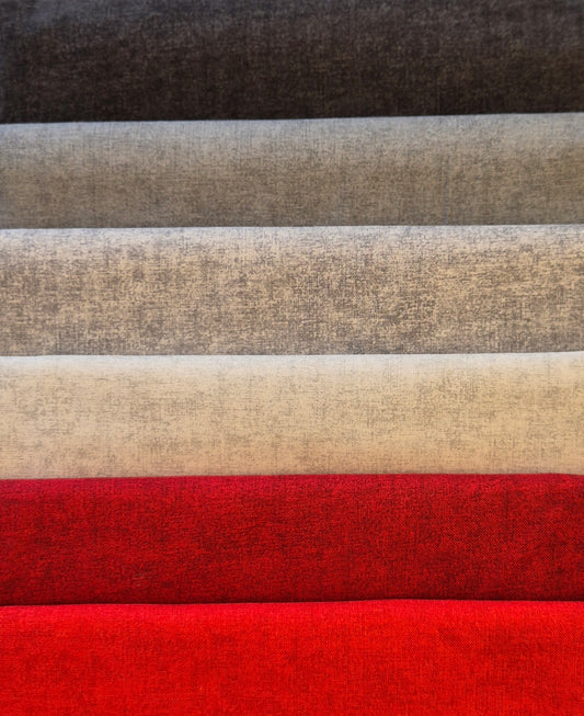 Stoffpaket Stoffpaket Explosion Grau-Rot DalinSali Gundi's Quilt Heaven