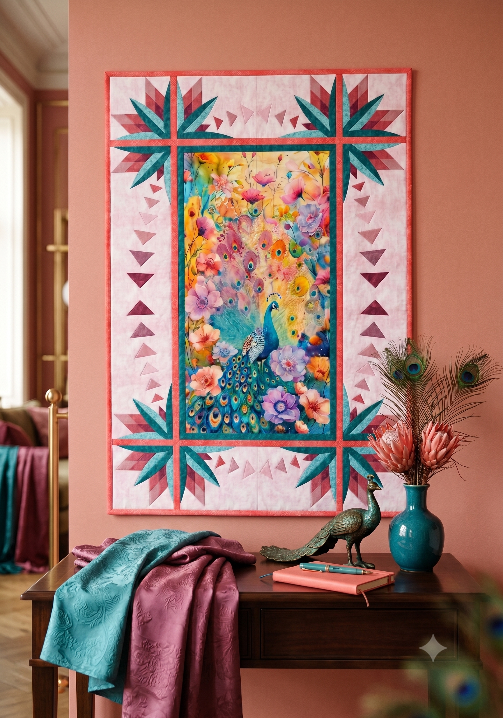 Stoffpaket Peacock Gundi's Quilt Heaven