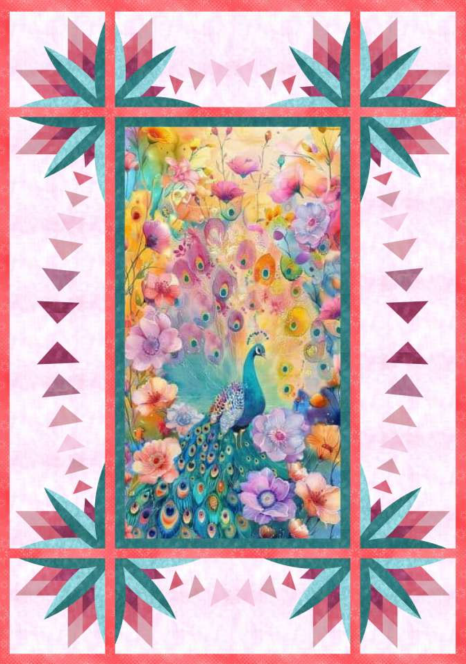 Stoffpaket Peacock Gundi's Quilt Heaven