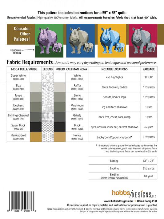 Nähanleitung Rhino Romp